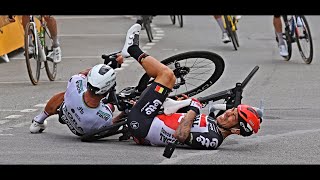 Road Cycling Crashes 2021 💥 Compilation [upl. by Ardnalac]