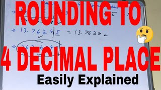 How to round off to 4 decimal placesRounding to 4 decimal placesrounding 4 decimal places [upl. by Florie]