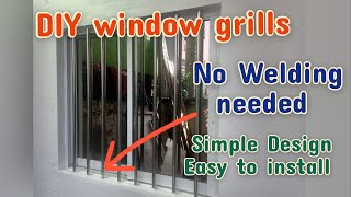 Stainless Window Grills using Round Tube no Welding Needed  Simple Design Easy to Install [upl. by Ernaline]