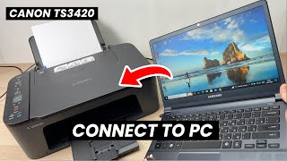 Canon Pixma TS3420 Printer How to Connect to PC Computer WiFi Setup [upl. by Illib]