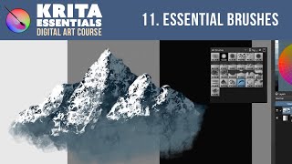 Custom Krita Brushes for Painting  Krita Tutorial for Beginners Lesson 11 🖌️ [upl. by Jermayne167]