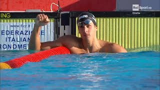 Record di Lamberti sui 50 dorso Nuoto Sette Colli 2024 [upl. by Leirbag]