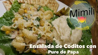 Rica Ensalada de Coditos Y Pure de Papa con Queso Pepper Jack  Novateando en la Cocina 4k [upl. by Feriga]