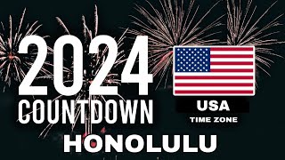 Honolulu Standard Time 2024 New year Countdown Live  Honolulu HST Time Zone [upl. by Malissa]