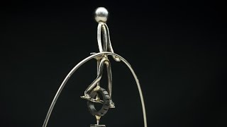 Updated Unicyclist  Kinetic Balancing Desk Toy Sculpture [upl. by Htiaf]