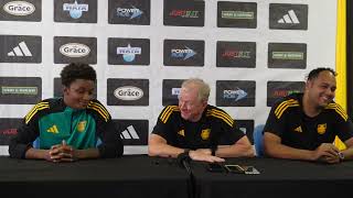 PREGAME PRESS CONFERENCE REGGAE BOYZ VS HONDURAS  STEVE MCCLAREN  DEMARAI GRAY  MUST WIN [upl. by Yenaffit]