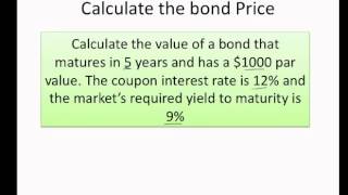 How to calculate the bond price and yield to maturity [upl. by Willtrude]