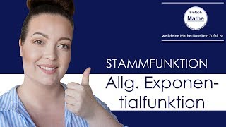 Stammfunktion  allgemeine Exponentialfunktion  ax  by einfach mathe [upl. by Atews777]