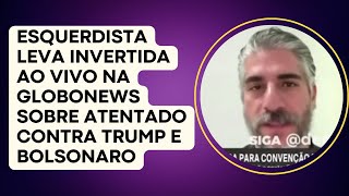 ÉPICO Esquerdista leva invertida homérica na Globonews de norteamericano após espancar os fatos [upl. by Hamaso]