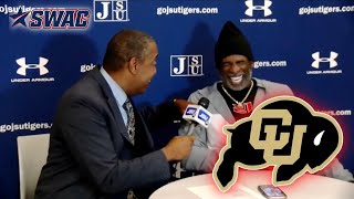 Deion Sanders Makes Hilarious Comments On Colorado At Jackson State Football’s Press Conference [upl. by Aryc]