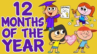 Months of the Year Song  12 Months of the Year  Kids Songs by The Learning Station [upl. by Helbonia712]