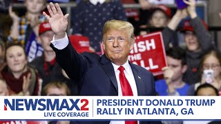 LIVE President Donald Trump campaign rally in Atlanta Ga  NEWSMAX2 [upl. by Ralyks]