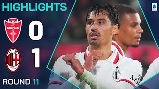 MONZAMILAN 01  HIGHLIGHTS  Reijnders header seals first Milan away win  Serie A 202425 [upl. by Pruter]