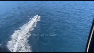 Ka29 Helicopter Tries to Intercept Marine Drone for Over a Minute and Fails [upl. by Cletis]