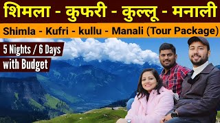 Shimla Kufri kullu Manali tour package  Shimla Manali tour  Manali Tourist Places  Rohtang pass [upl. by Anavrin966]