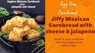 Eggless cheesy spicy and sweet vegetarian cornbread that looks festive for the holidays [upl. by Tamma93]