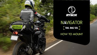 Rynox Navigator Tail Bag 50L How to Mount [upl. by Anattar780]