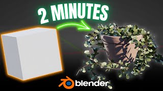 Create a Flower Pot in Blender in 2 Minutes [upl. by Lledal]