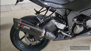 2019 ZX6R Akrapovic slipon reviewsound and an update [upl. by Akinuahs]