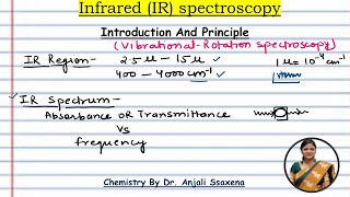 Infrared spectroscopy Finger print Region  Functional group Region Part2 Dr Anjali Ssaxena [upl. by Tamiko]