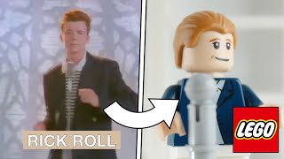 I recreated Rick Roll meme in LEGO [upl. by Anircam]