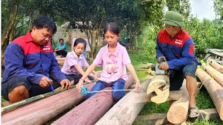 Part1The first day of building my grandfathers dream houseand two nieces [upl. by Gati]