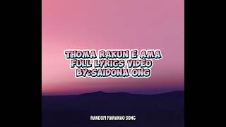 thoma rakun e amafull lyrics videobysaidona ongmarano songnew maranao song 2023 [upl. by Tiphanie]