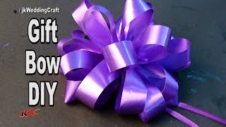 DIY Easy Bow for a gift hamper and Trousseau  How to make  JK Wedding Craft 106 [upl. by Fontes383]