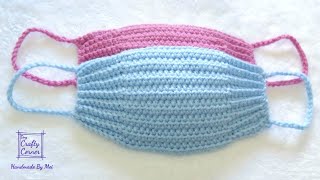 How To Crochet Easy Face Mask Tutorial for Beginners with Basic Stitches [upl. by Yorgo787]