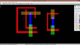 CMOS AND gate in microwind 9 [upl. by Zerat]