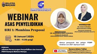 WEBINAR ASAS PENYELIDIKAN [upl. by Freeman]