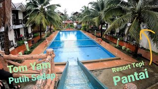 Mersing Beach Resort  Mersing Johor  Feb 2022  Bayu Corner Tom Yam Putih  Beach  Rainy  GoPro [upl. by Alemac]