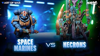 Space Marines vs Necrons Warhammer 40k 10th Edition Competitive Battle Report [upl. by Alyn]