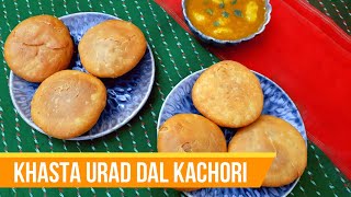 Khasta Urad Dal Kachori Recipe  Dal Kachori Recipe  Holi Special  NutFree Kachori [upl. by Aynodal]