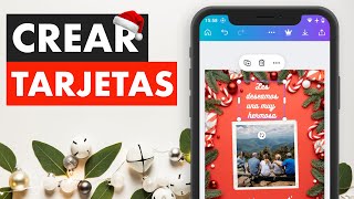 CÓMO CREAR TARJETAS DE NAVIDAD Y AÑO NUEVO DIGITALES EN TELÉFONO Y PC 🎄🎅🏼 [upl. by Joy]