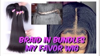 Braid In Bundles 1HR Weave Technique My Favor Wig [upl. by Adehsor]