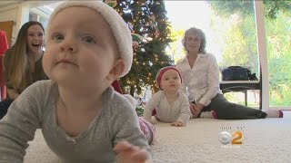 Stage 4 Lung Cancer Survivor Celebrating 1st Christmas With Twins [upl. by Herahab]