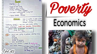 Poverty  Indian Economy  Handwritten notes  Lec42  An Aspirant [upl. by Kcirdahc]