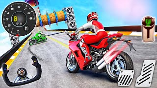 Impossible Mega Ramp Bike Stunts Racing  Crazy Moto Bike Stunt Driving Game  Android Gameplay [upl. by Moreno828]