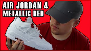 Air Jordan 4 Metallic Red Review amp On Feet [upl. by Macri]