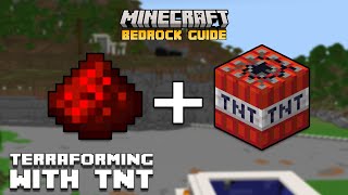 TNT SCIENCE How to Terraform with TNT  Minecraft Bedrock Guide 121 [upl. by Marji]