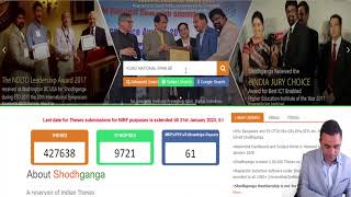 Shodhganga I How to use sodhganga I Shodhgangotri I How to download thesis [upl. by Warila104]