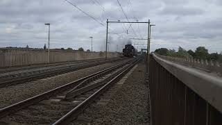 Stoomtrein Steamtrain Steamlocomotive SSN 23 023 Deventer Bridge to VSM Beekbergen 20 Okt 2024 [upl. by Perni]