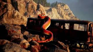 Travel Exploring Python vs Train Amazon Jungle Animaltheater wow nature [upl. by Okiman]