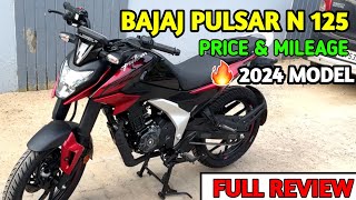 New Bajaj Pulsar N125 Sport Bike  Detailed Review 2024 New Model Bike  Exhaust sound [upl. by Leima]