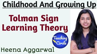 BEd  TOLMAN SIGN LEARNING THEORY  Childhood And Growing Up  Discuss By Heena [upl. by Chernow273]