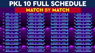 Pro Kabaddi 202324 Full Schedule amp Time Table  PKL Season 10 Full Schedule  PKL 10 Schedule [upl. by Nodnarbal]