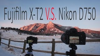 Fujifilm XT2 vs Nikon D750  Compare image quality at lowest ISO for landscape photography [upl. by Hanny586]