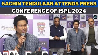 Sachin Tendulkar at Press Conference of the First Ever Auction of ISPL  Cricket News [upl. by Nongim]