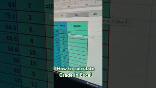 Grade Formula In Excel If Condition In Excelshorts viralvideo shortsvideo [upl. by Aynwat131]